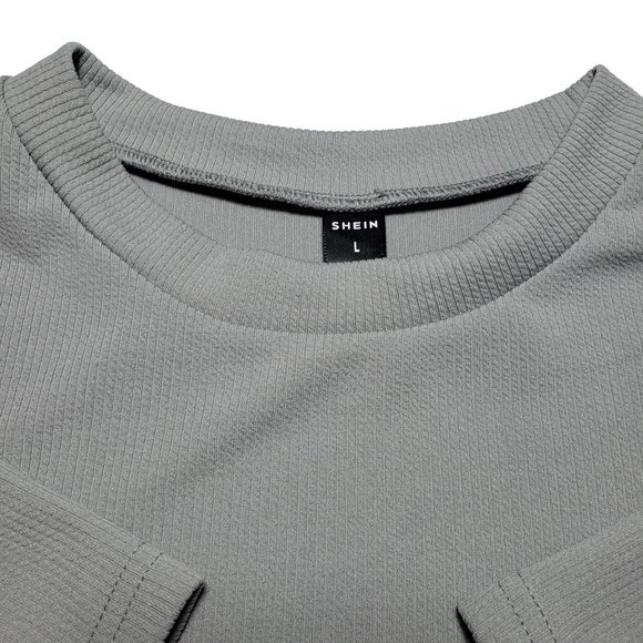 Men's Grey Shein Large Oversize Casual Shirt - Picture 2 of 3